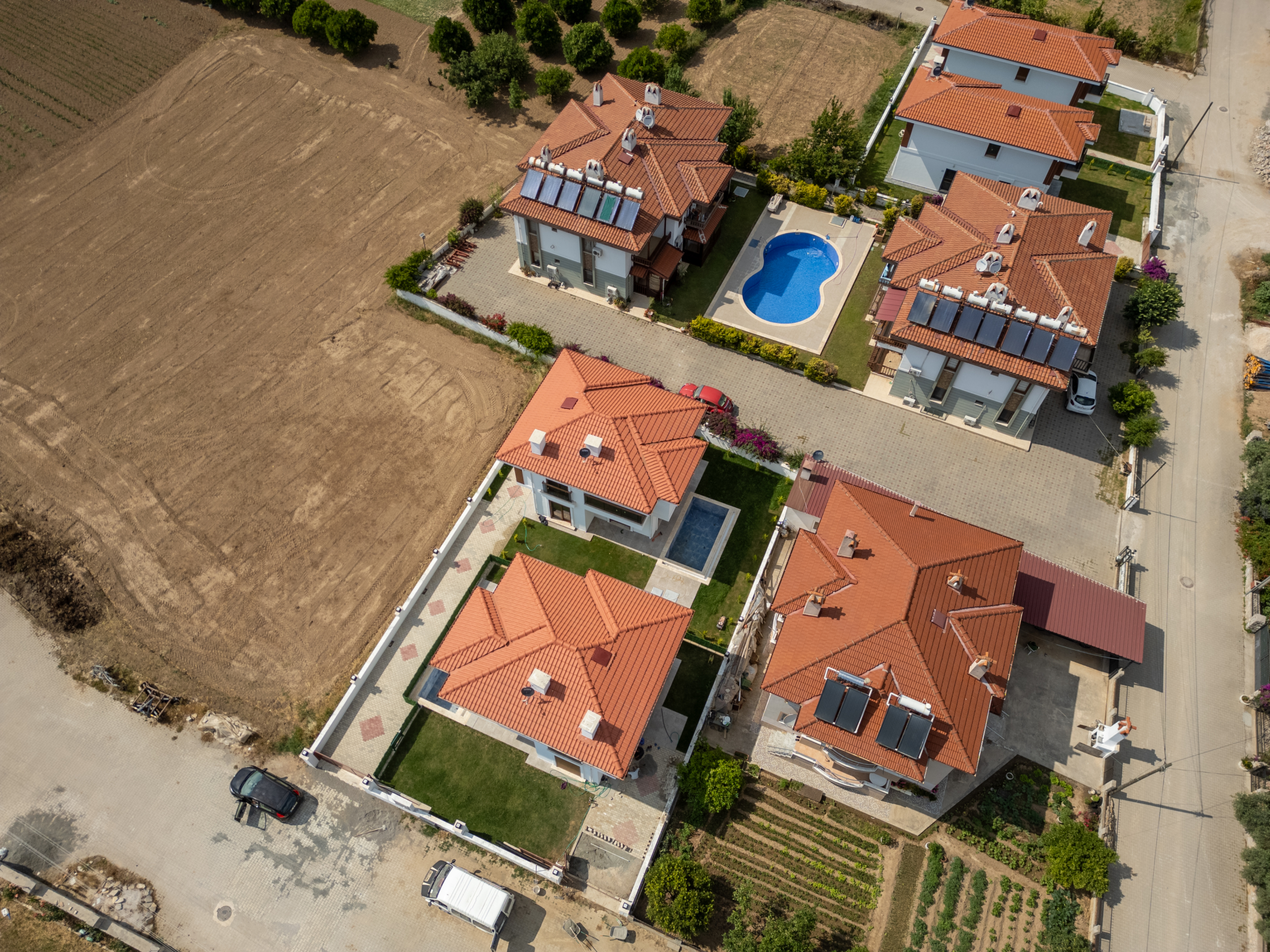 DJI_0410-HDR Ula Gökovada Havuzlu Müstakil 3+1 Sıfır Villa