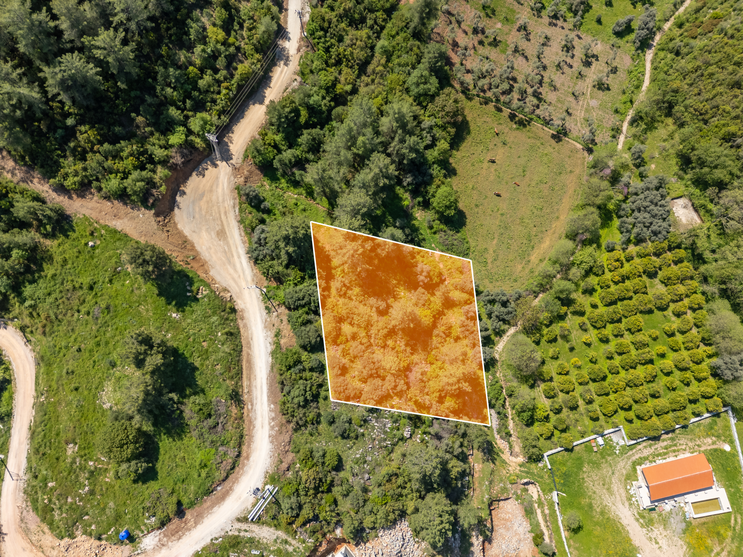 DJI_0589-HDR-Edit Ula Çıtlık’ta Yerleşime Yakın 503 m2 Satılık Villa Arsası