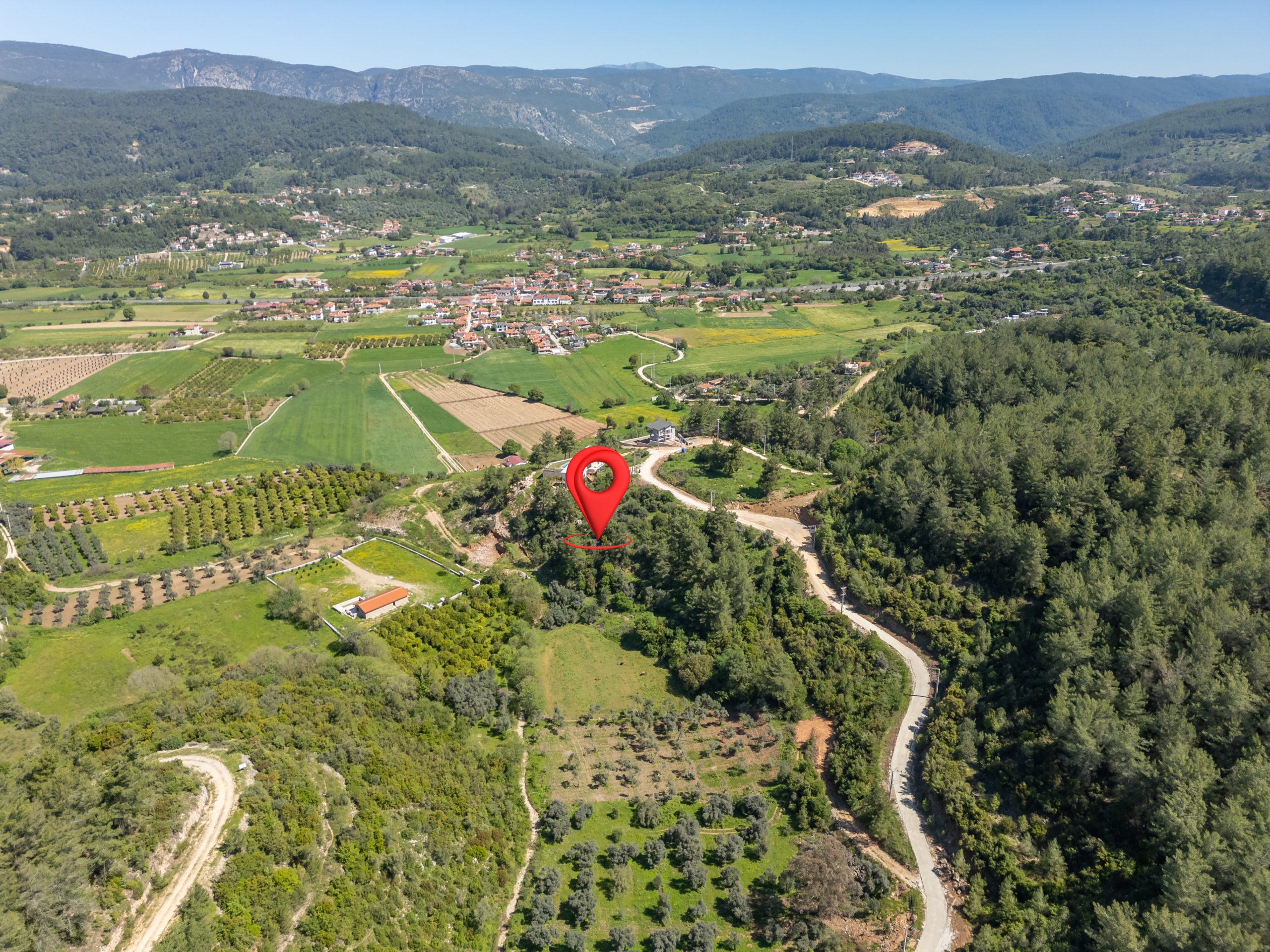 DJI_0614-HDR-Edit Ula Çıtlık’ta Yerleşime Yakın 503 m2 Satılık Villa Arsası