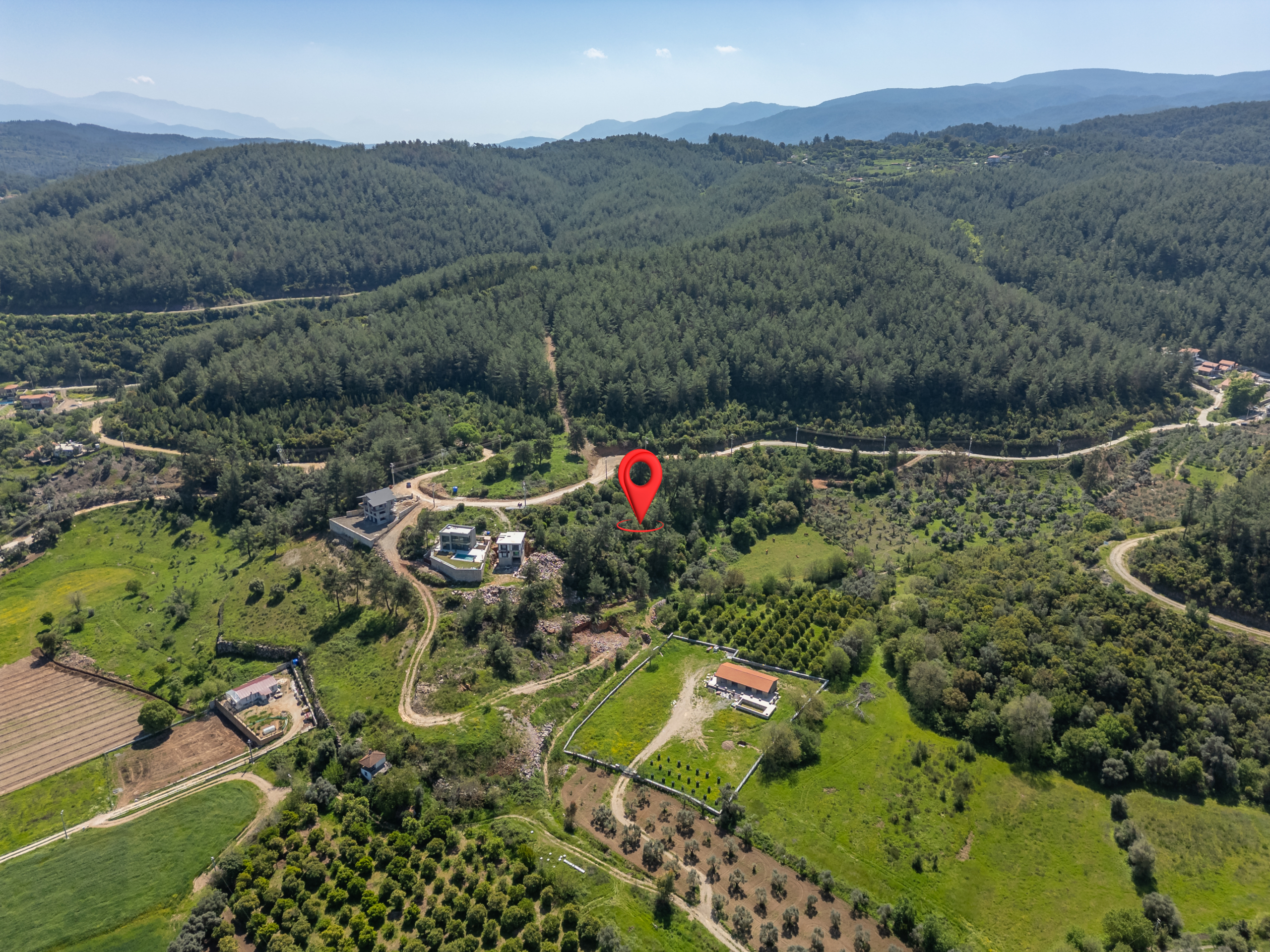 DJI_0634-HDR-Edit Ula Çıtlık’ta Yerleşime Yakın 503 m2 Satılık Villa Arsası