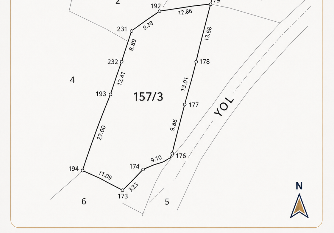 Marmaris Orhaniye İmar Durumu Mevcut 830 m² Arsa