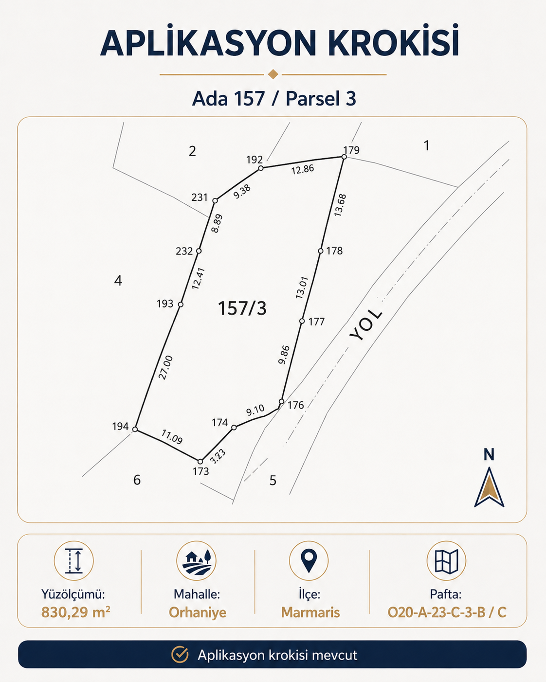 ChatGPT Image 7 Ağu 2026 18_52_33 Marmaris Orhaniye İmar Durumu Mevcut 830 m² Arsa