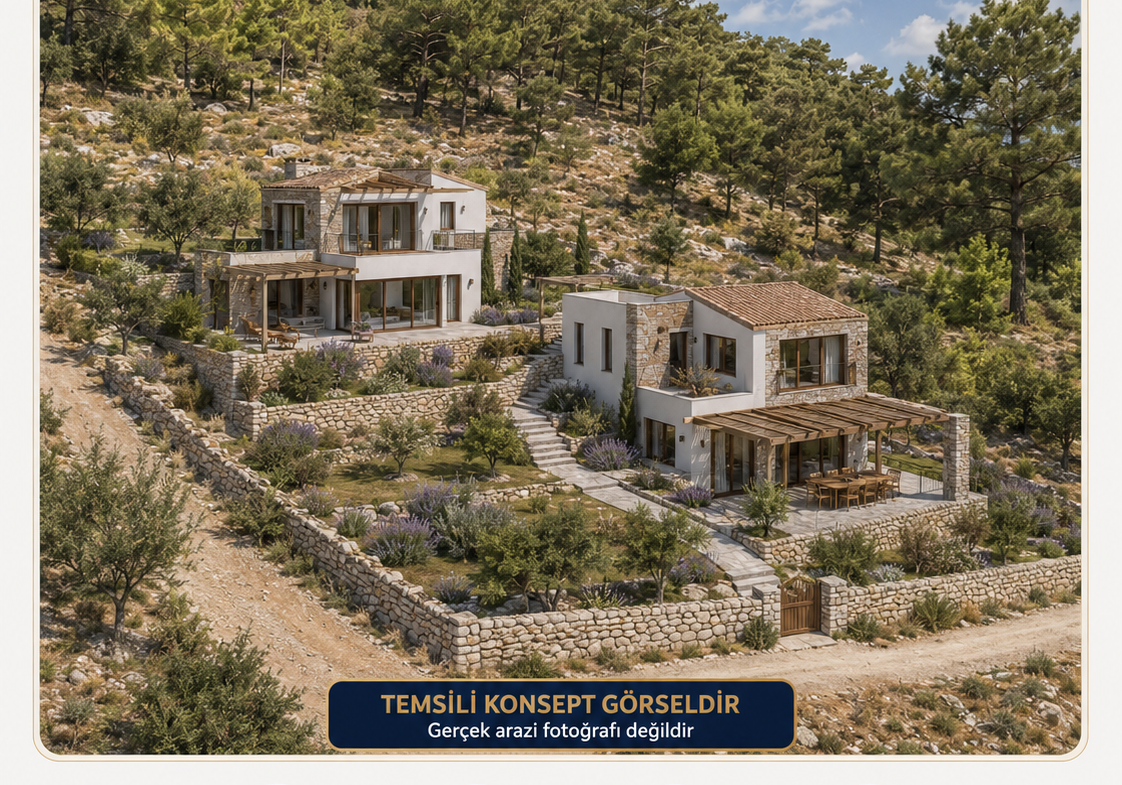Marmaris Orhaniye İmar Durumu Mevcut 830 m² Arsa