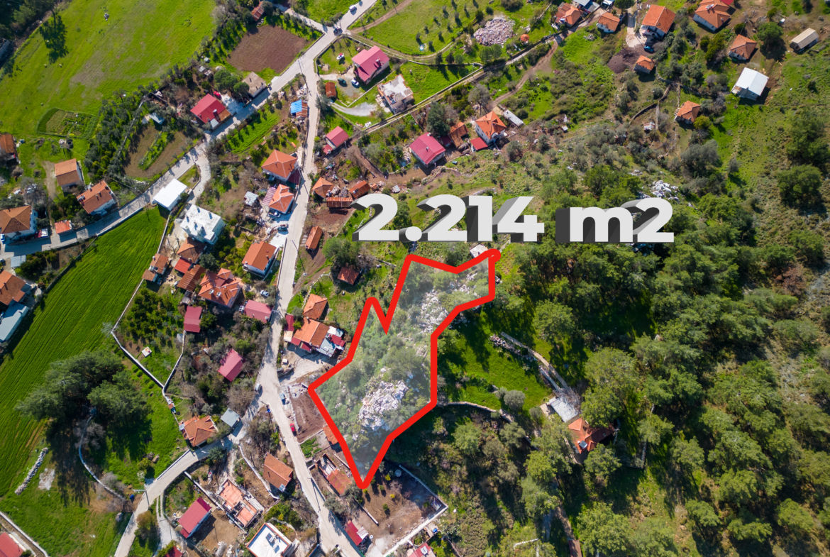 Marmaris Hisarönünde Deniz Manzaralı | Köy İçi İmarlı | 2.214 m2