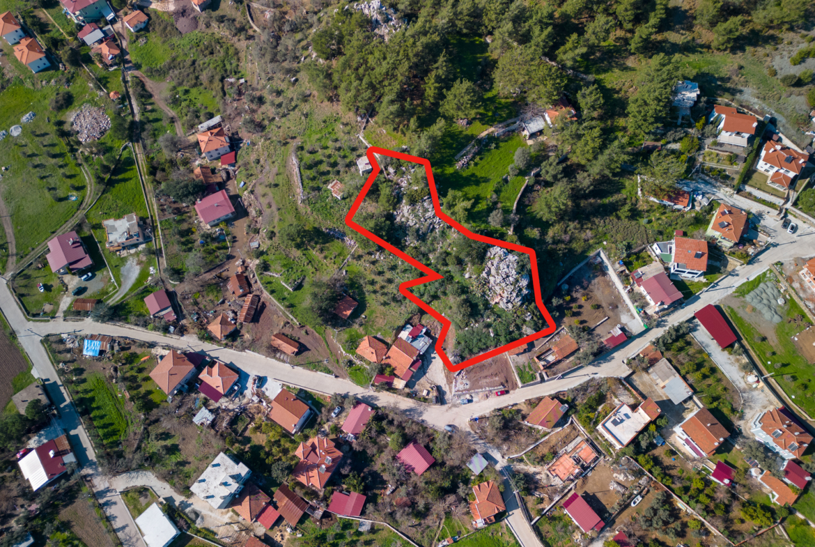Marmaris Hisarönünde Deniz Manzaralı | Köy İçi İmarlı | 2.214 m2