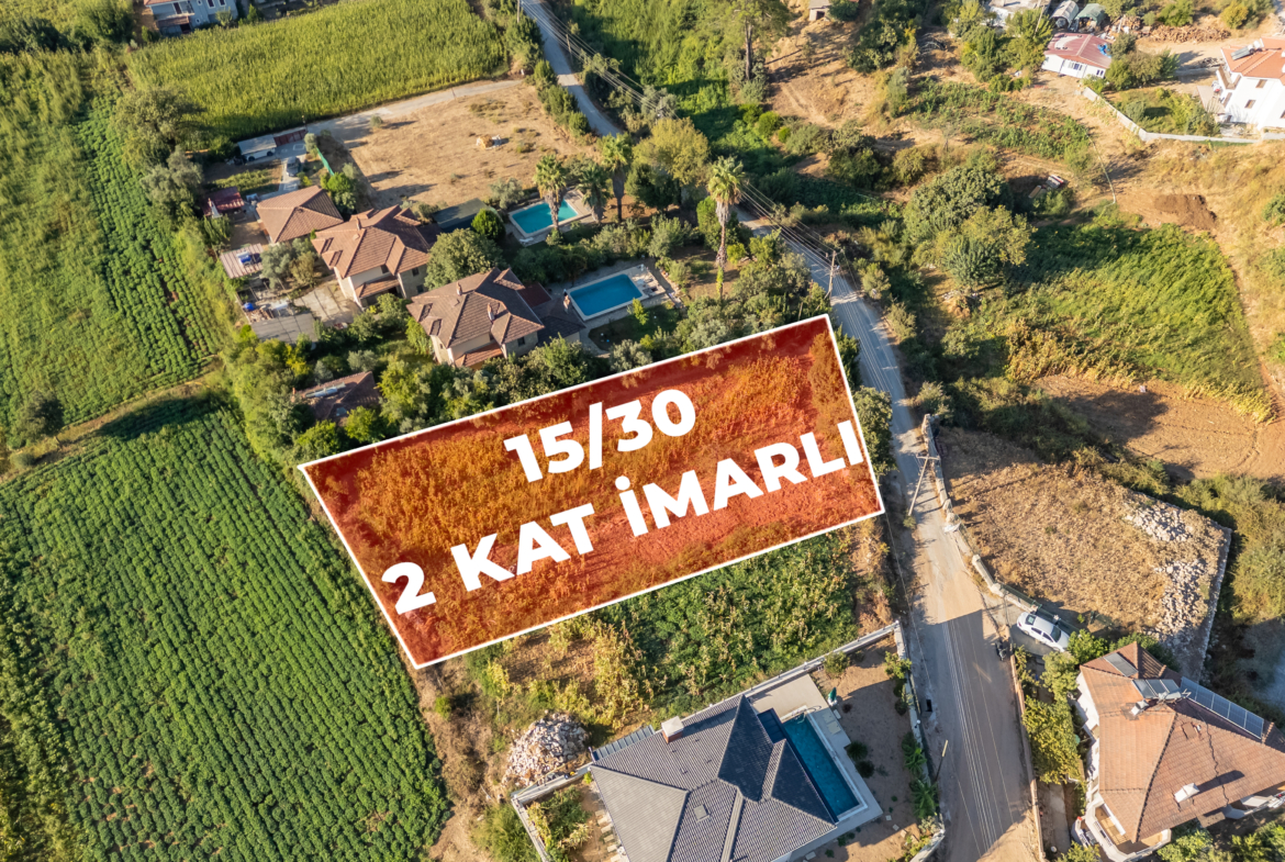 Marmaris Çetibeli’de 1.120 m2 Villa Projesine Uygun İmarlı Arsa