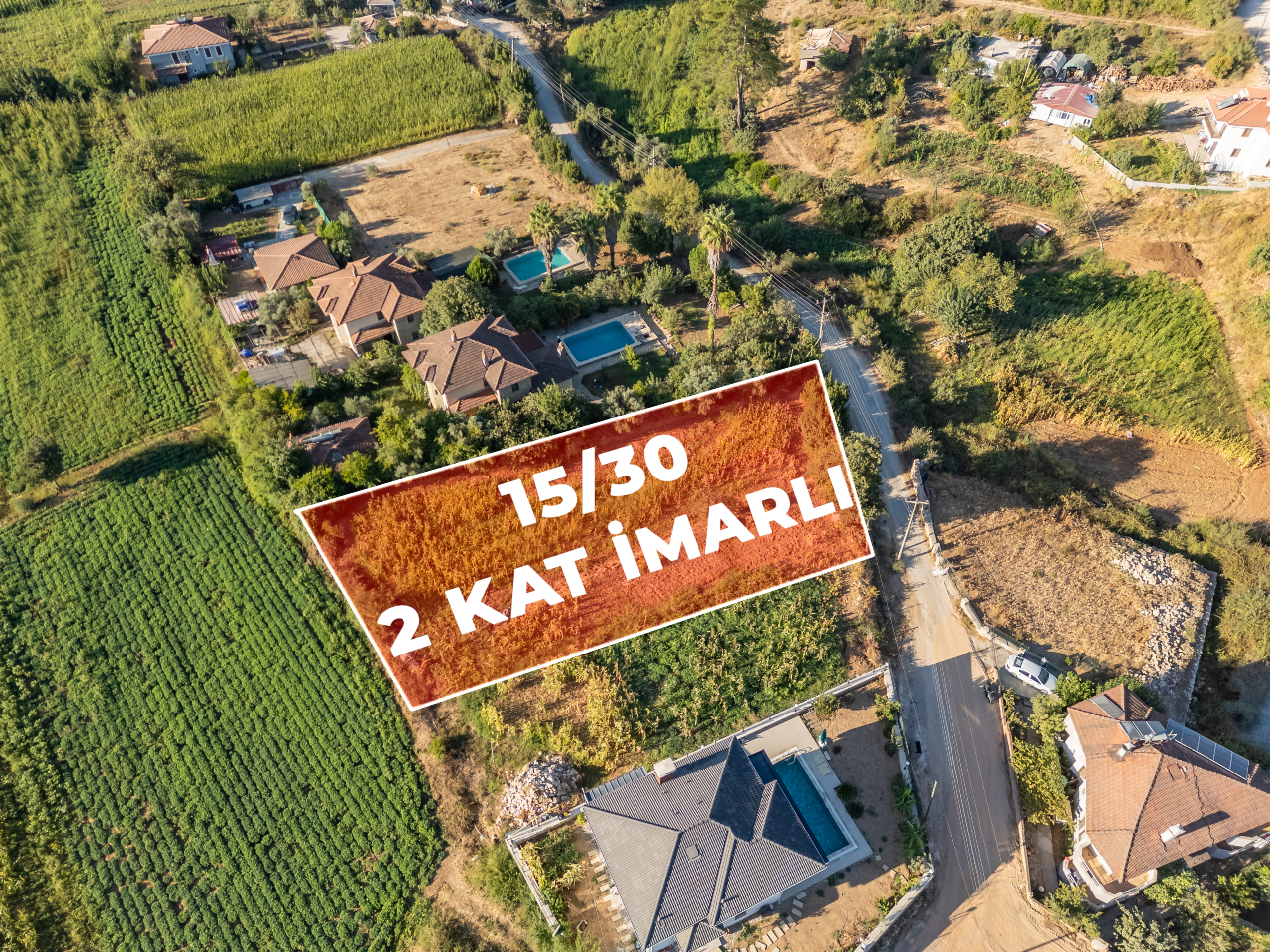 Marmaris Çetibeli’de 1.120 m2 Villa Projesine Uygun İmarlı Arsa