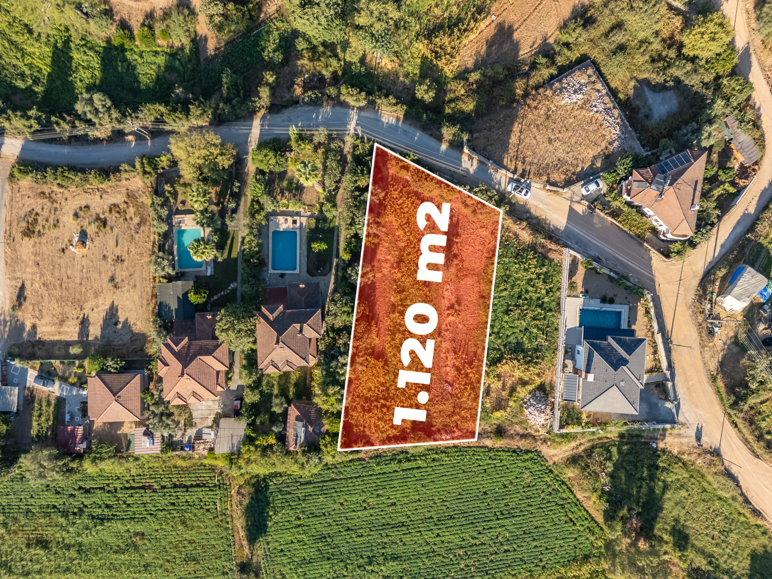 Marmaris Çetibeli’de 1.120 m2 Villa Projesine Uygun İmarlı Arsa