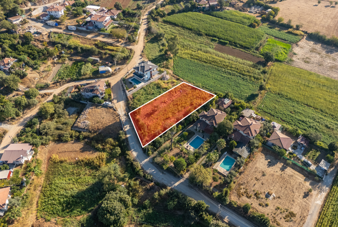 Marmaris Çetibeli’de 1.120 m2 Villa Projesine Uygun İmarlı Arsa