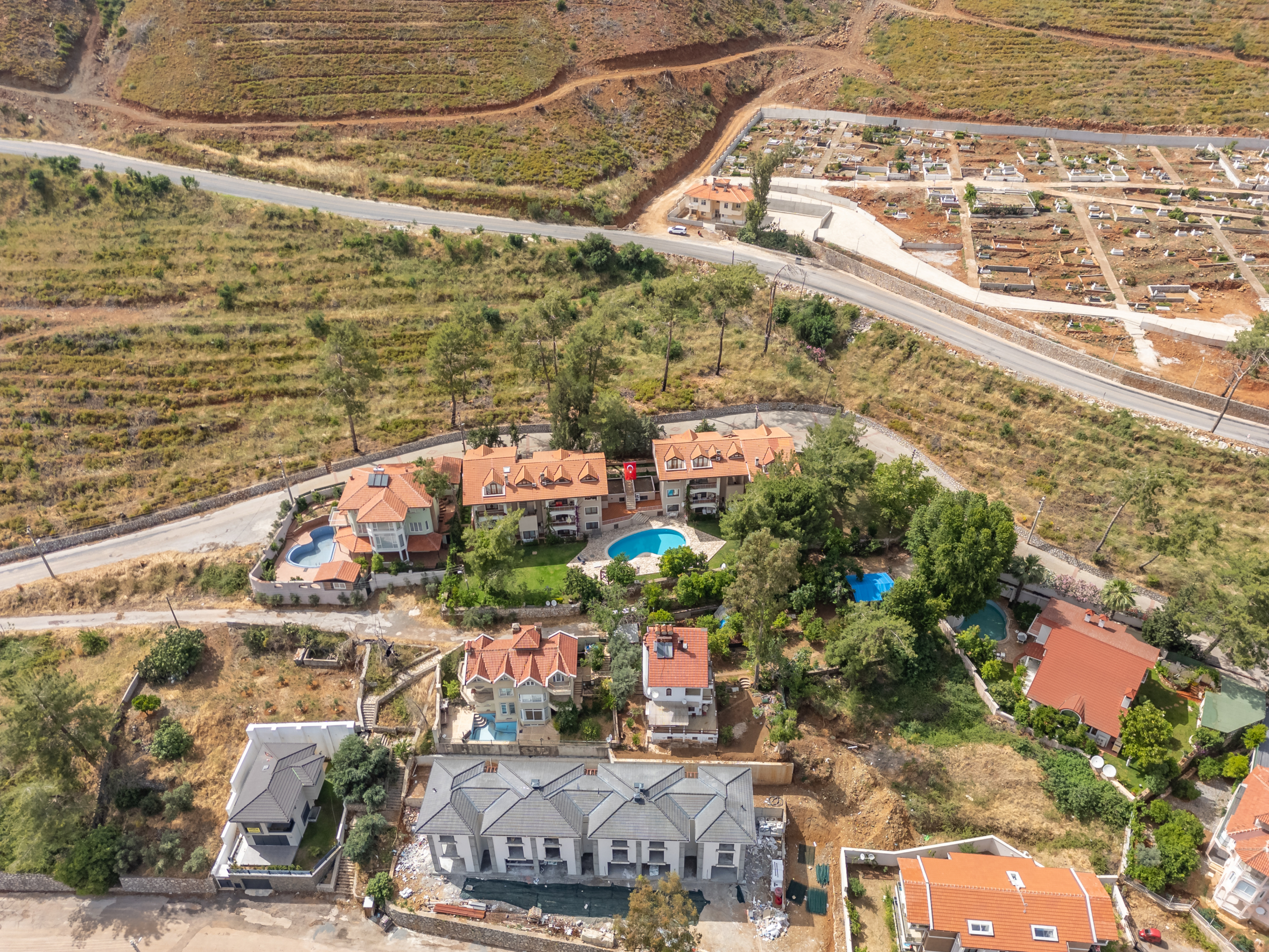 DJI_0566-HDR Marmaris İçmeler’de Havuzlu Butik Sitede 3+1 Bahçe Dubleksi