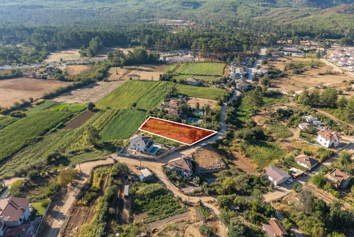 Marmaris Çetibeli’de 1.120 m2 Villa Projesine Uygun İmarlı Arsa