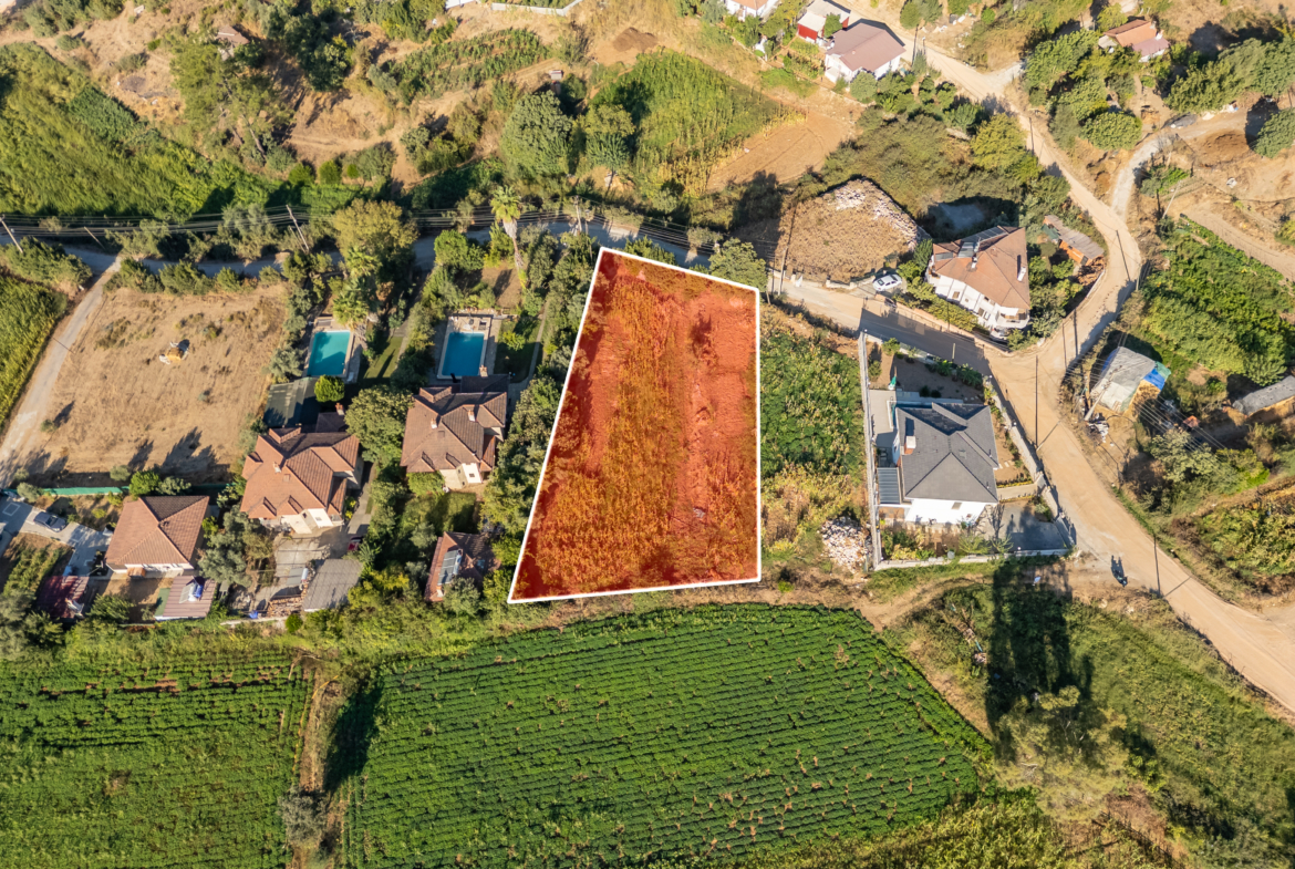 Marmaris Çetibeli’de 1.120 m2 Villa Projesine Uygun İmarlı Arsa