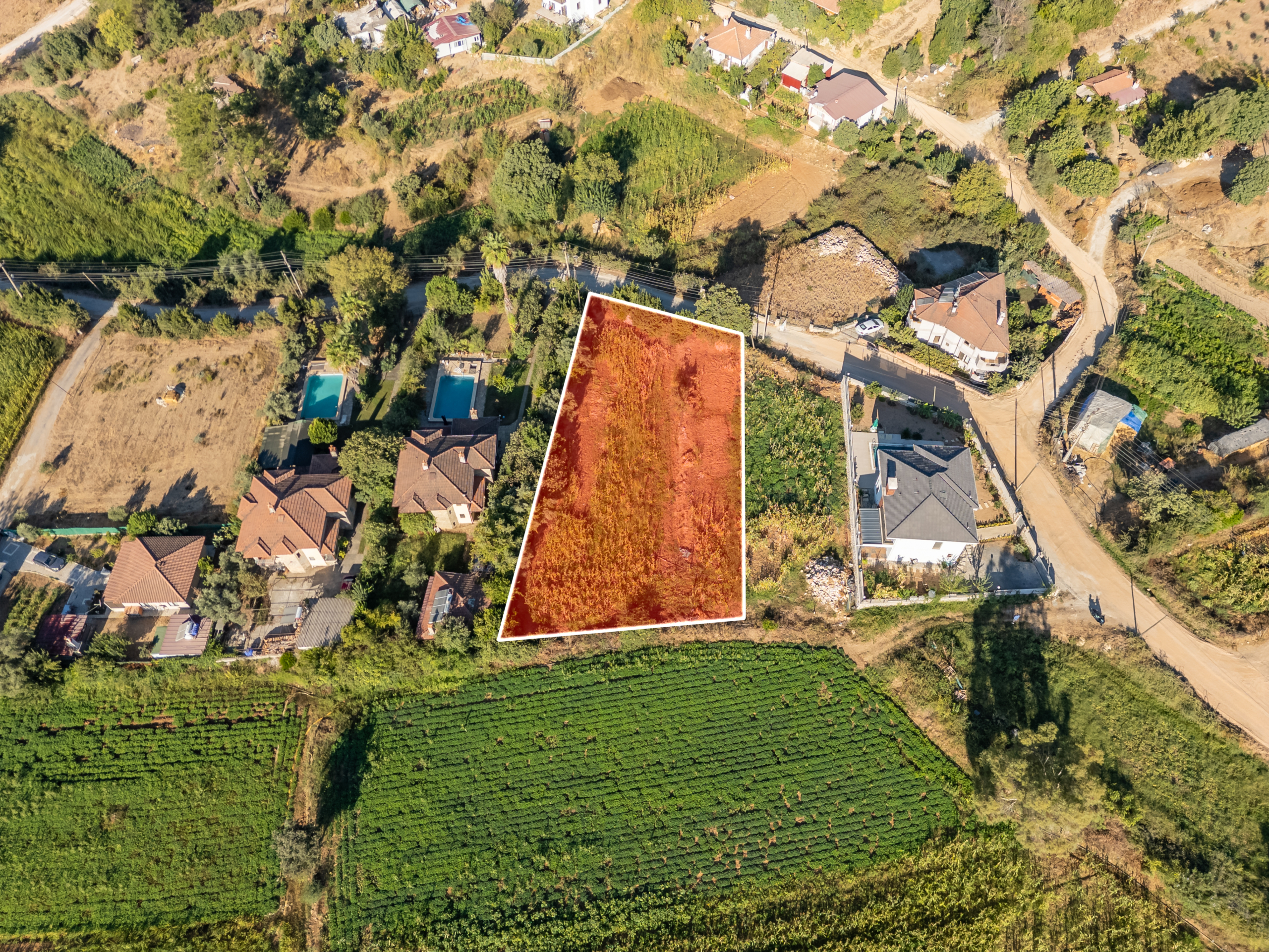 Marmaris Çetibeli’de 1.120 m2 Villa Projesine Uygun İmarlı Arsa