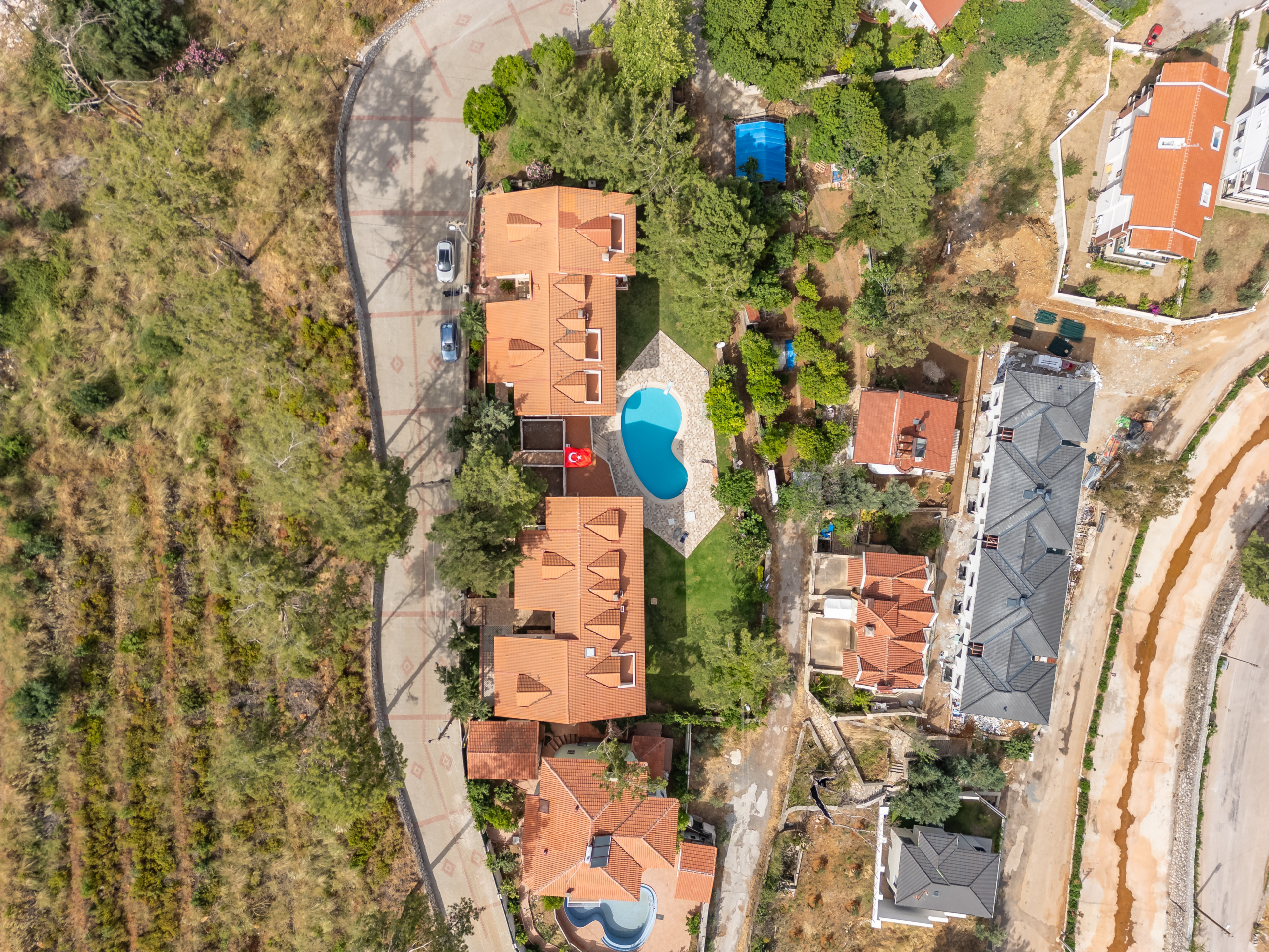 DJI_0583-HDR Marmaris İçmeler’de Havuzlu Butik Sitede 3+1 Bahçe Dubleksi