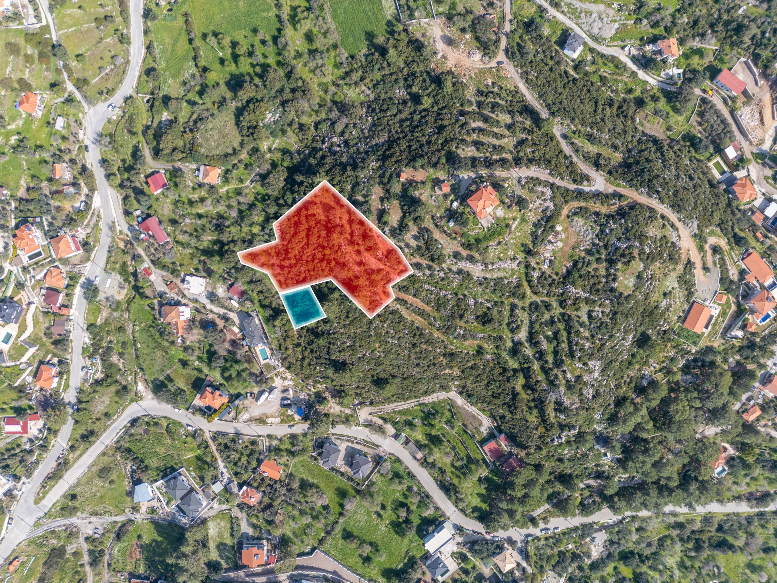 DJI_0852-Edit Marmaris Söğütte Deniz ve Cumhuriyet Manzaralı 3.914 m² Arazi