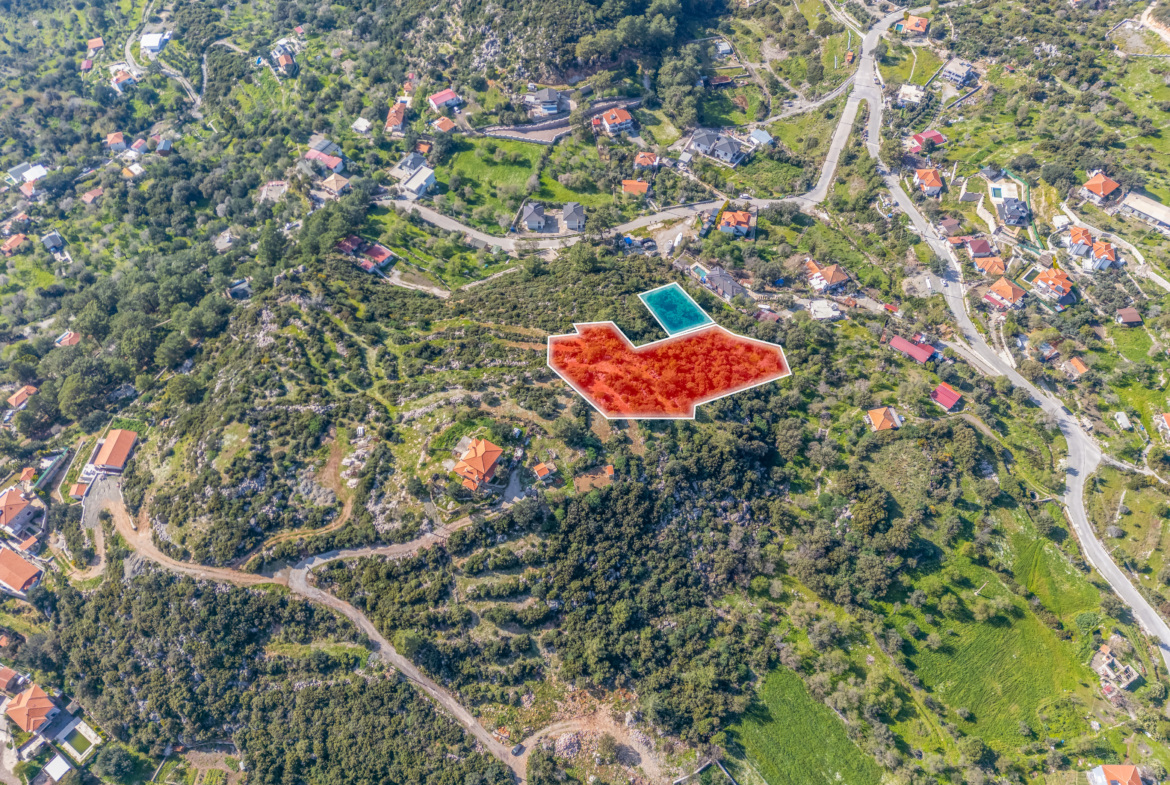 Marmaris Söğütte Deniz ve Cumhuriyet Manzaralı 3.914 m² Arazi