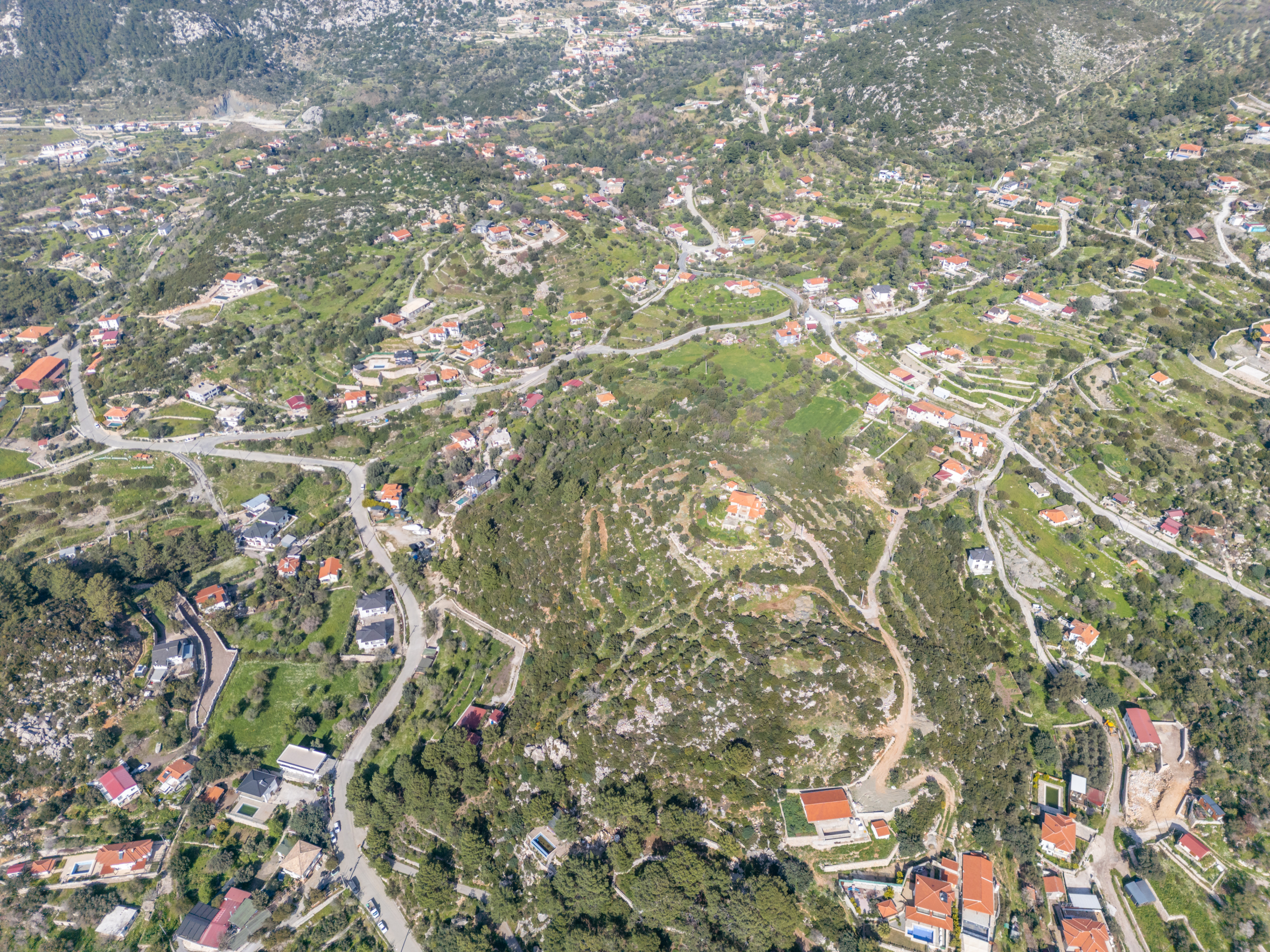 DJI_0864 Marmaris Söğütte Deniz ve Cumhuriyet Manzaralı 3.914 m² Arazi