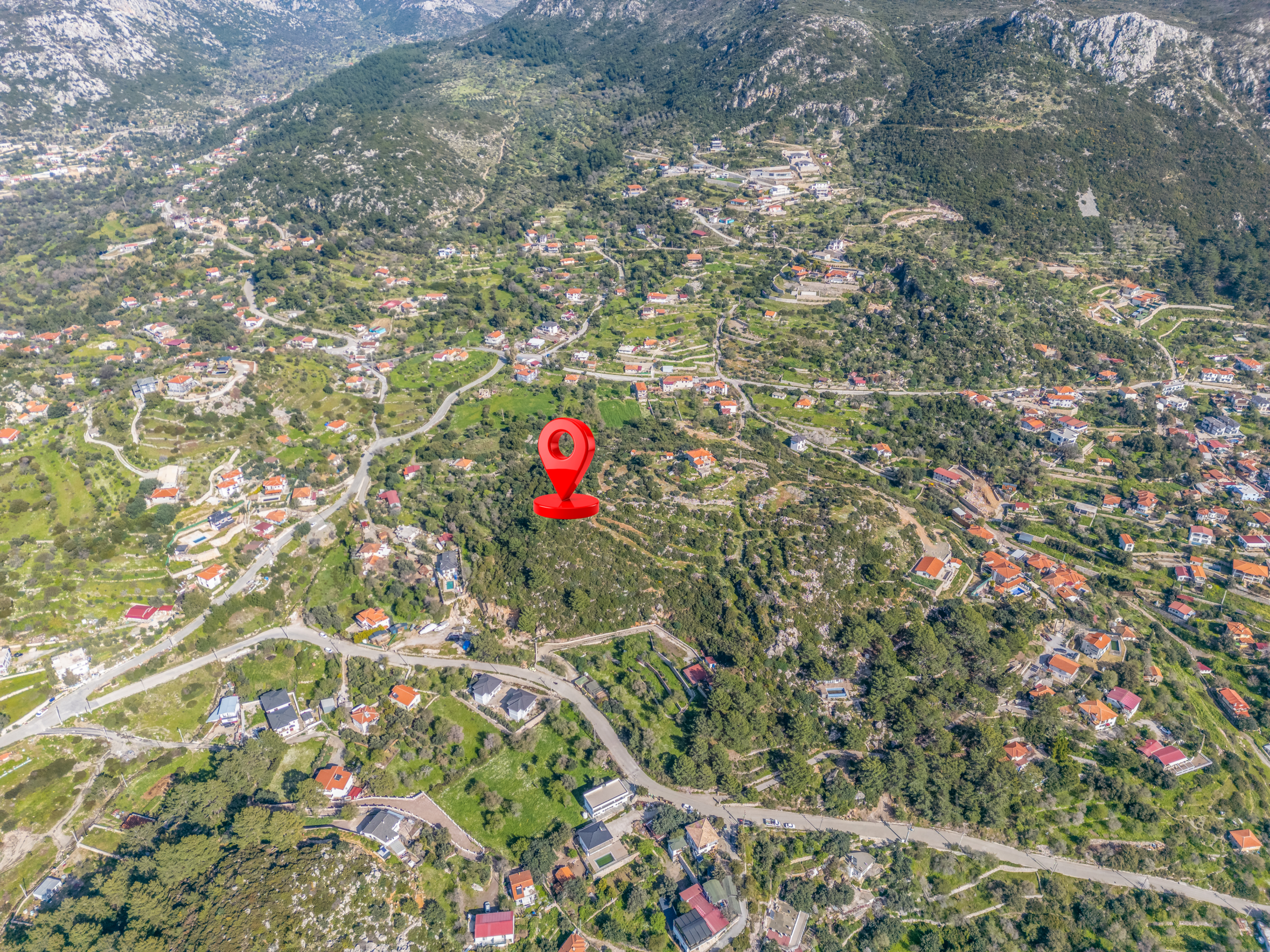 DJI_0866-Edit Marmaris Söğütte Deniz ve Cumhuriyet Manzaralı 3.914 m² Arazi