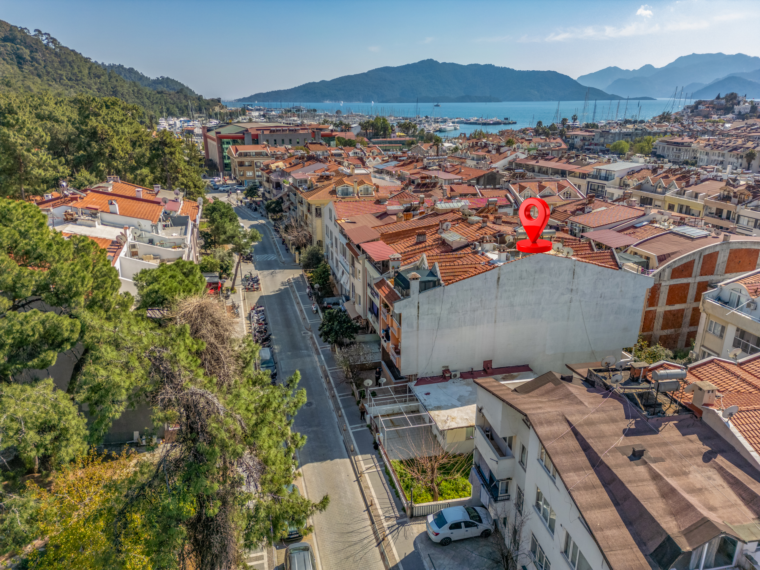 DJI_0906-Edit Marmaris Sarıana’da Marinaya 2 dk Müstakil Bahçeli 2+1