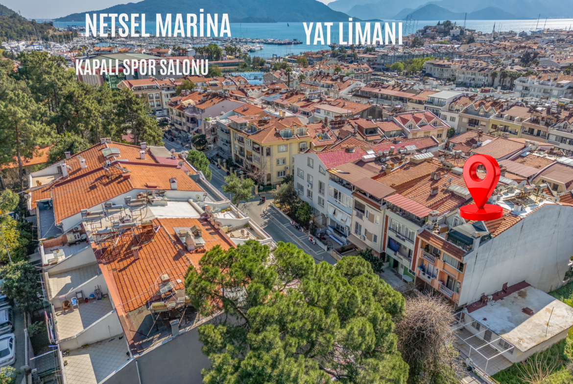 Marmaris Sarıana’da Marinaya 2 dk Müstakil Bahçeli 2+1
