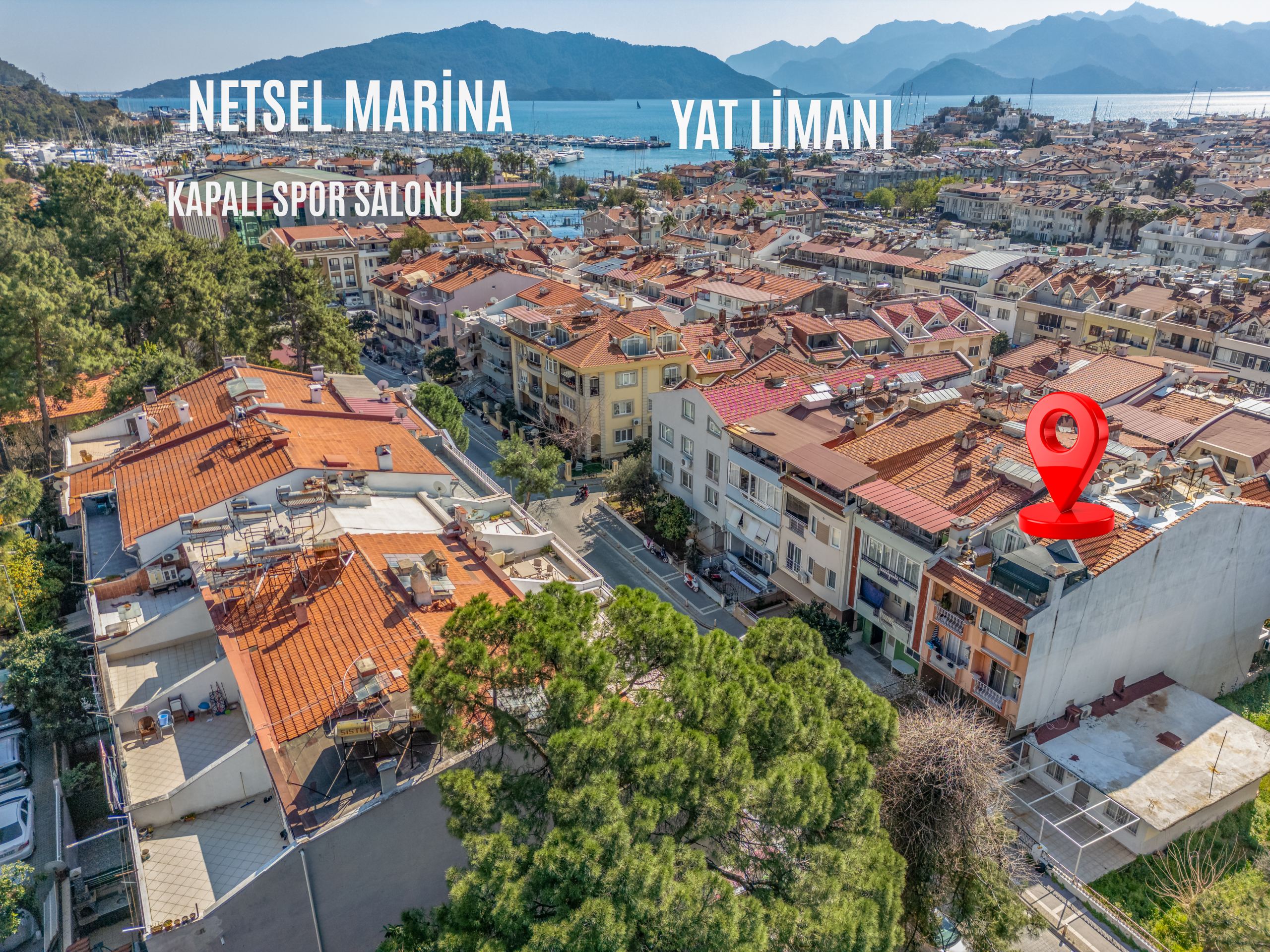 DJI_0910-Edit Marmaris Sarıana’da Marinaya 2 dk Müstakil Bahçeli 2+1